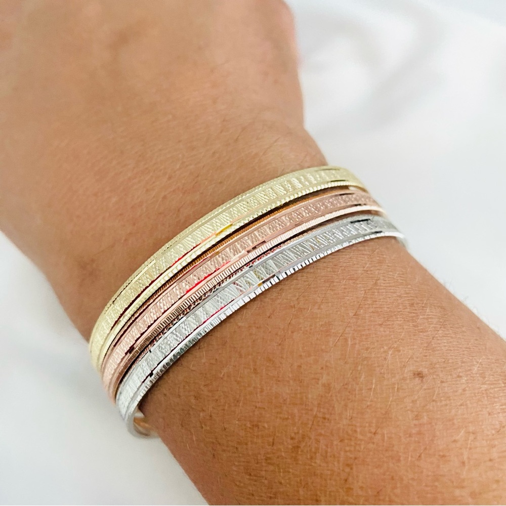 Set of 3 Bangles, ThreeTone Bangles